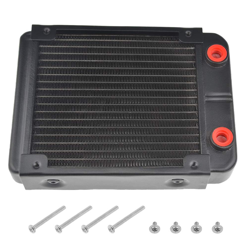  [AUSTRALIA] - BXQINLENX 18 Pipe Aluminum Heat Exchanger Radiator for PC CPU CO2 Laser Water Cool System Computer 120mm(B)