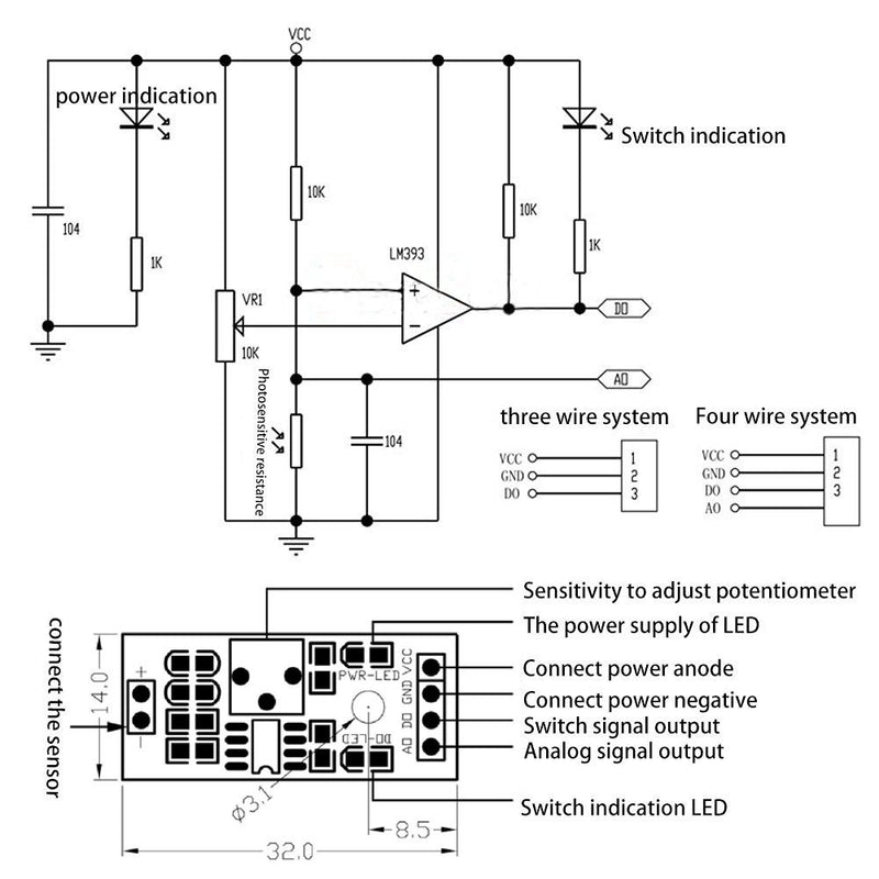 Gowoops 10 PCS of Digital Light Intensity Detection Photosensitive Sensor Module for Arduino - LeoForward Australia