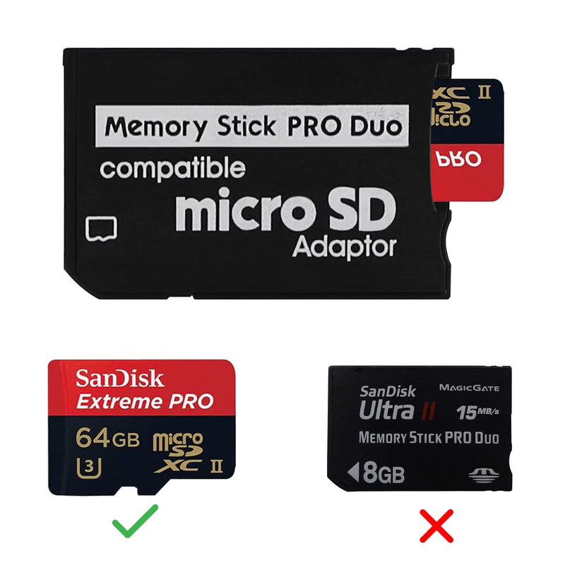  [AUSTRALIA] - Xahpower PSP Micro SD Memory Card Adapter, Micro SD TF Card to Memory Stick PRO Duo MagicGate Card for Sony Playstation 1000/2000/3000, PSP Slim, Camera, Handycam