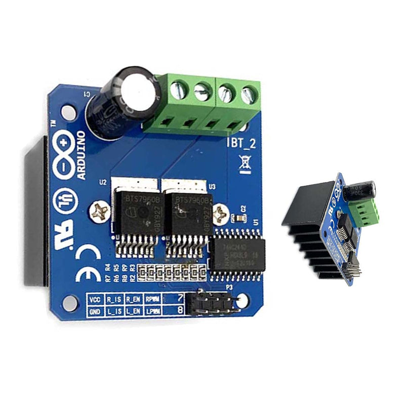  [AUSTRALIA] - Kiro&Seeu Double BTS7960B DC 43A Stepper Motor Driver Module H-Bridge PWM Driving Board Compatible with Arduino Smart Car Raspberry Pi