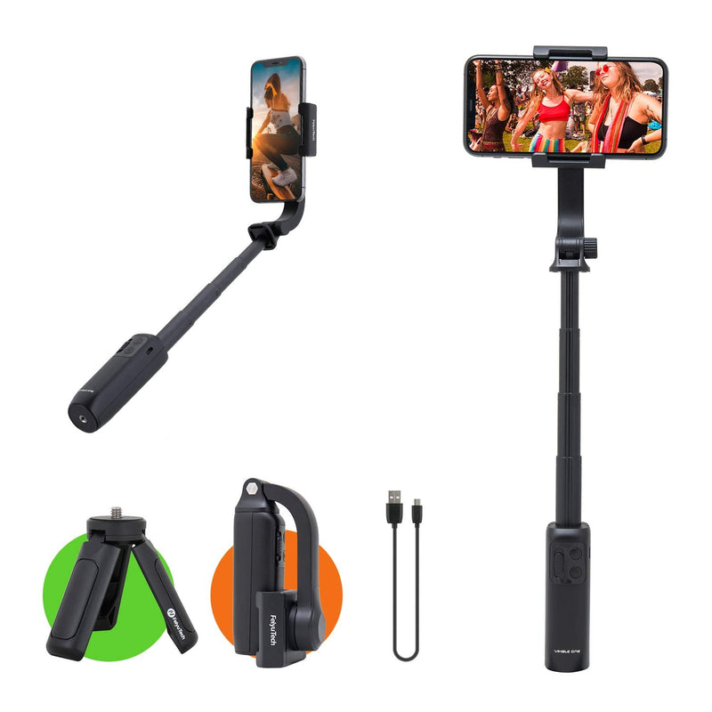  [AUSTRALIA] - FeiyuTech Smartphone Gimbal Stabilizer with 18cm Extensional Stick for iPhone Andriod with Anti Shaking Handheld Foldable for Live Steaming Vlogger YouTube Live Video TikTok Vimble One