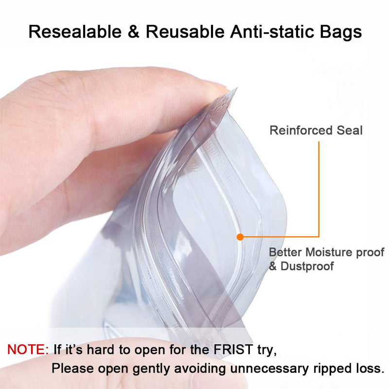 Terokota 20Pcs Small 3x5in Anti Static Bags ESD Shielding Antistatic Bags with Static Free Stickers for 1.8 Inches SSD HDD - LeoForward Australia