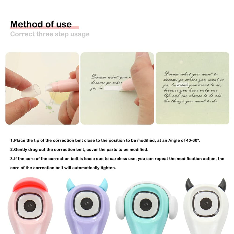  [AUSTRALIA] - 8Pcs Pen Shape Correction Tape, Cute Correction Tape, Creative Correction Adhesive Tape, White Out Correction Tape for School Office Supplies, 1/5in.x 19.7ft.(5mm x 6m)