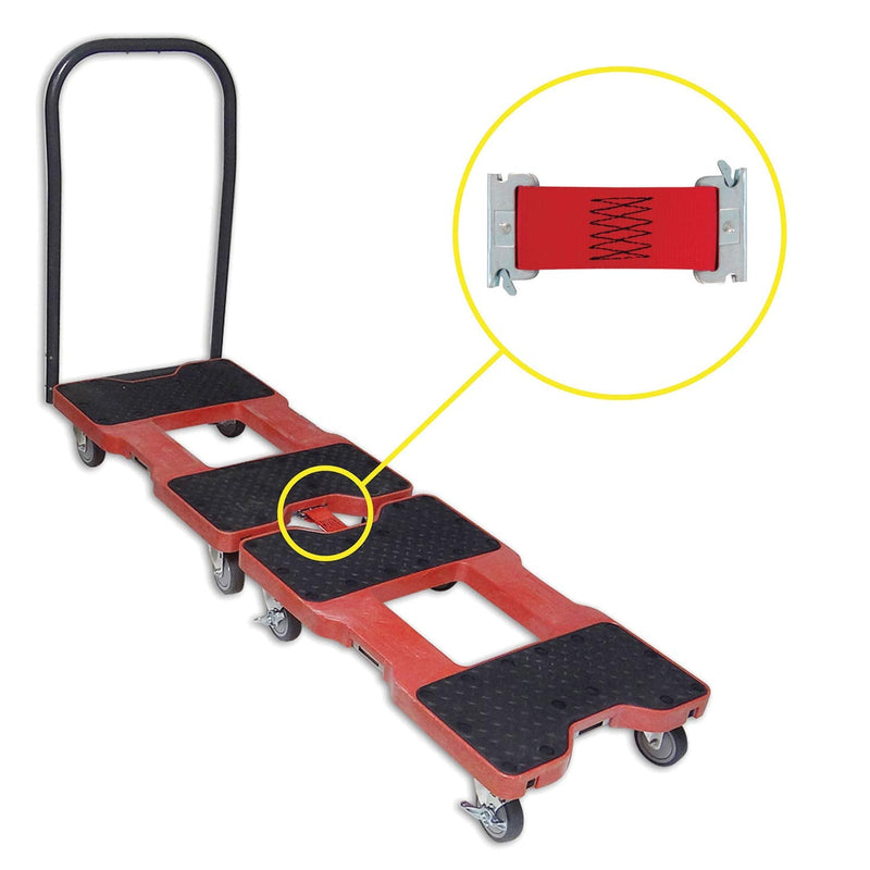  [AUSTRALIA] - SNAPLOCS E-Strap 2" x 6" Multi-USE RED 2 Pack Fits Snapocs and E-Track. Connects Snap-Loc Dolly Carts