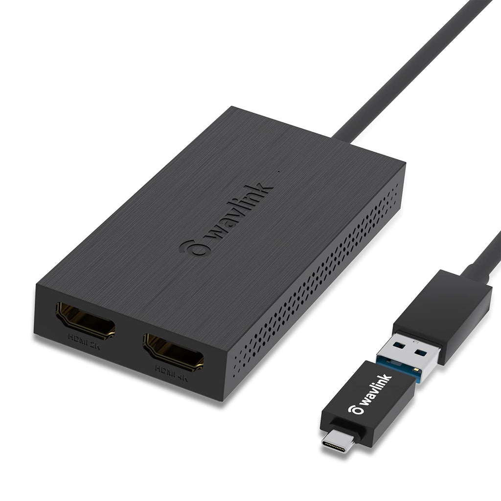  [AUSTRALIA] - WAVLINK USB C/ USB 3.0 to Dual HDMI Display Adapter,4K 30Hz Ultra HD Video Graphic ,USB Type-C to HDMI External Video Converter for Monitor- for Windows 7/8/8.1/10, Mac OS 10.10x or Above, Chrome USB C/ USB 3.0 to Dual 4K HDMI