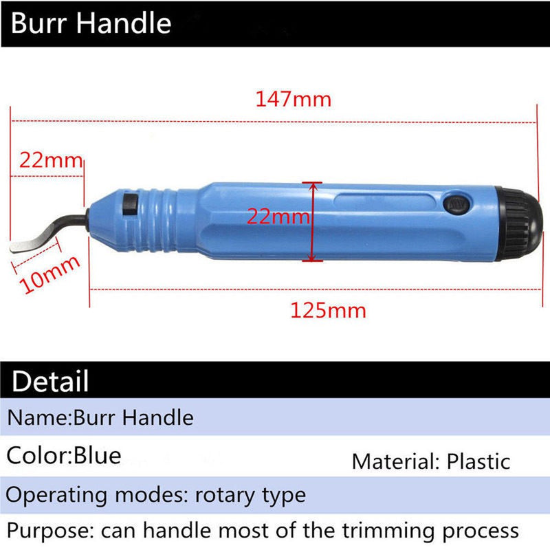 Rely2016 Practical Use Easily Flexible Burr Handle NB1100 Trimming Blade with 10pc BS1010 Deburring Scraper Blades Head Cutting Tool - LeoForward Australia