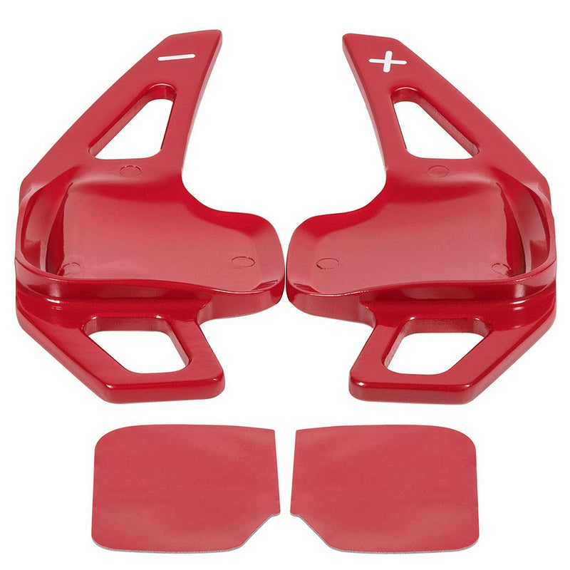 for BMW Paddle Shifter Extensions Cover Trim - Steering Wheel Accessories, Aluminum Metal (Matt Red) - LeoForward Australia