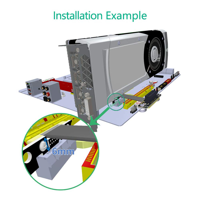  [AUSTRALIA] - HLT High Quality PCI-e PCI Express 36PIN 1X Extension Cable (Dual Vertical 90 Degrees Direction) with Magnetic Foot