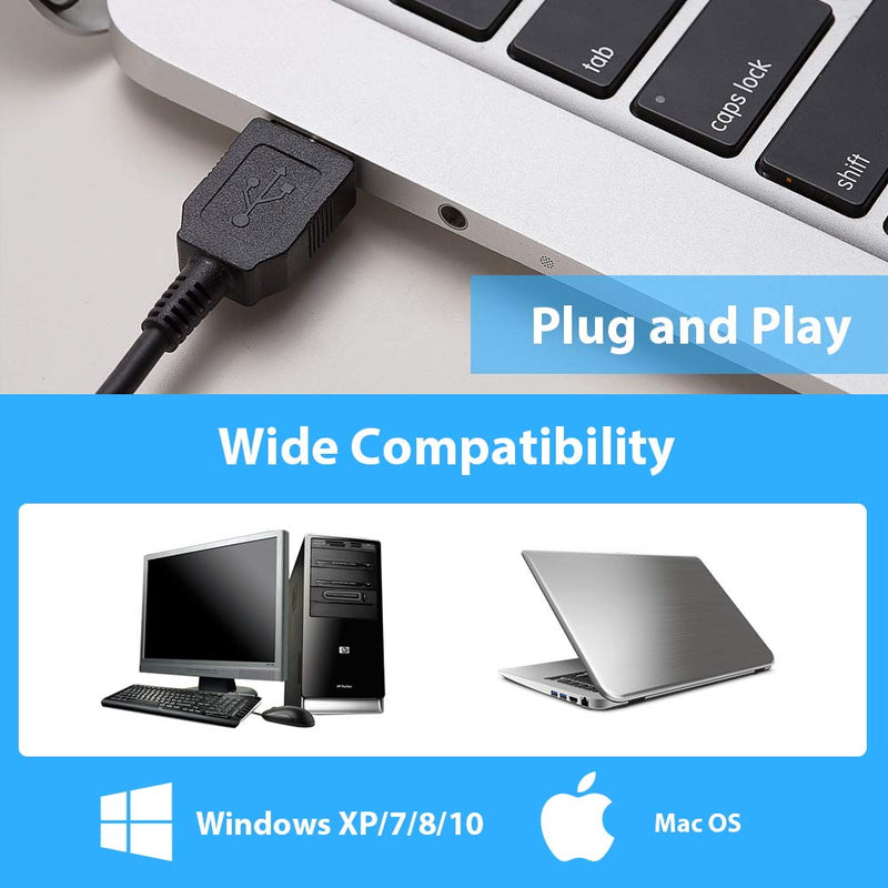  [AUSTRALIA] - NexiGo USB Computer Microphone, Desktop Microphone with Adjustable Gooseneck and LED Indicator, Compatible with Windows/Mac/Laptop/Desktop, Ideal for YouTube, Skype, Zoom, Gaming Streaming