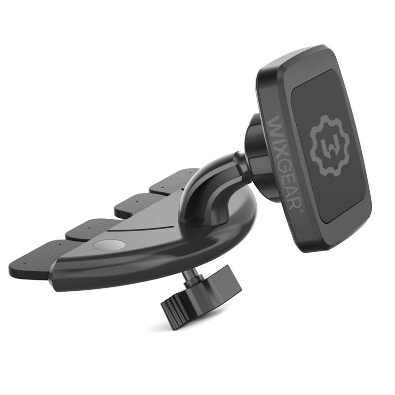  [AUSTRALIA] - WixGear Rectangular Head Universal CD Slot Magnetic Car Mount Holder, for Cell Phones and Mini Tablets with Fast Swift-Snap Technology