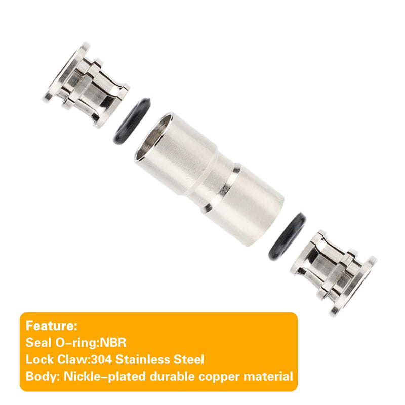  [AUSTRALIA] - 1/4 Union Straight Push to connect fittings Stainless Steel Pneumatic Push Connectors,CEKER 1/4" x 1/4" OD Tube Quick Connect Fittings Air Line Fittings for 1/4 inch Tube 2Pack