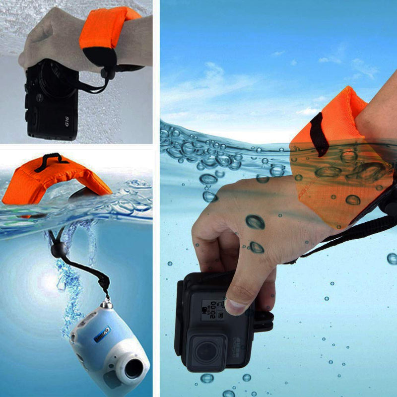  [AUSTRALIA] - RuiLing 1pcs Diving Swimming Floating Hand Wrist Strap, Hand Grip Lanyard for Underwater GoPro, Waterproof Camera, Keys, Sunglass, etc (Orange)