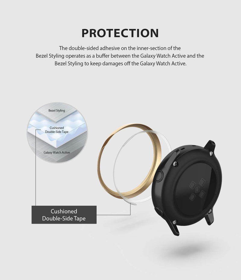 Ringke Bezel Styling Cover for Galaxy Watch Active (2019) Bezel Ring Case Adhesive Accessory - Glossy Rose Gold (GW-A-02) Glossy Rose Gold (GW-A-02) - LeoForward Australia