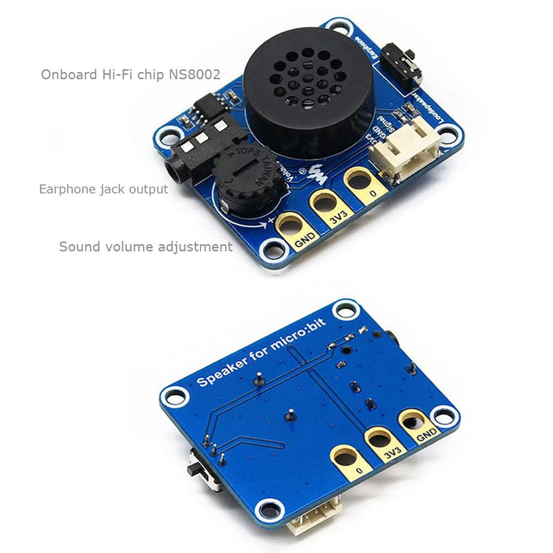  [AUSTRALIA] - Stemedu Speaker Expansion Module for Micro:bit microbit, as a Music Player, Sound Volume Adjustment,for Arduino 3.3V 5V(Pack of 2sets)