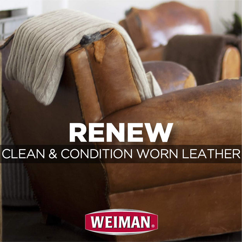  [AUSTRALIA] - Weiman Leather Cleaner and Conditioner Kit - Non-Toxic Restores Leather Surfaces - Ultra Violet Protectants Help Prevent Cracking or Fading of Leather Furniture, Car Seats, Shoes, Jackets