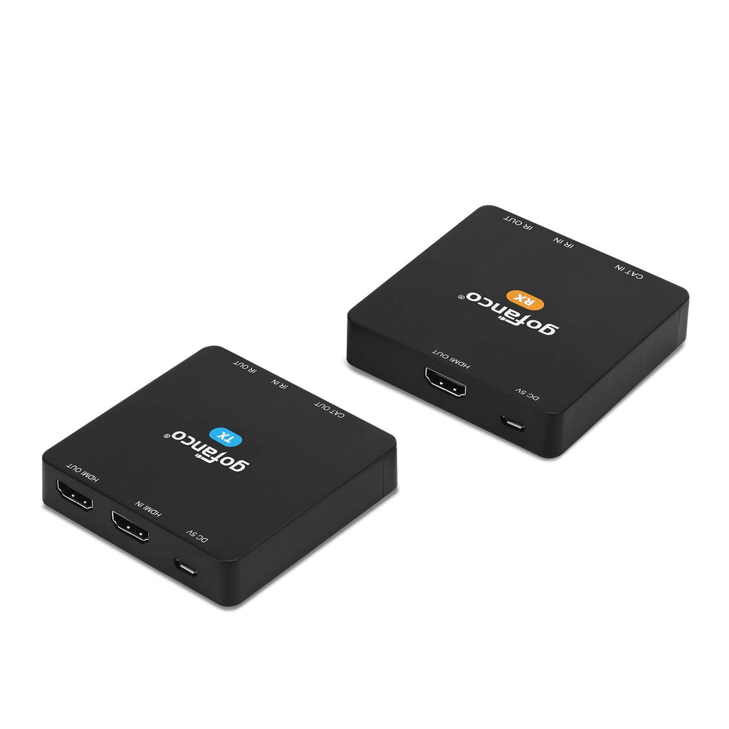  [AUSTRALIA] - gofanco HDMI Extender Ethernet to HDMI Adapter (164ft 1080p) - HDMI Over Cat6 / Cat5 Cable - Loopout on TX, Bi-Directional IR Extension - HDMI Video and Audio Transmitter and Receiver Balun (HDExt50) 164ft 1080p HDMI Extender