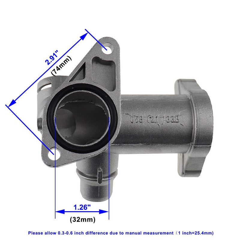 Upgraded Cooling Hose Coolant Flange Connector In Cast Aluminum For VW Passat and Audi A4 1.8T B5 058121132C 058121132A 058121133B 058 121 132 - LeoForward Australia