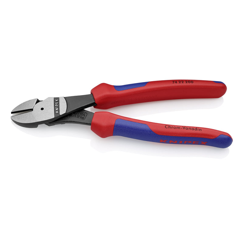  [AUSTRALIA] - KNIPEX 74 22 200 Comfort Grip High Leverage Angled Diagonal Cutter, 8-Inch, Angled, Comfort Grip