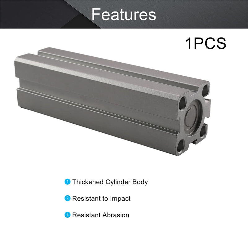  [AUSTRALIA] - Othmro SDA20 x 100 Sealing Thin Air Cylinder Pneumatic Air Cylinders, 20mm/0.79inch Bore 100mm/3.94inch Stroke for M5 Aluminium Alloy Pneumatic Components for Pneumatic and Hydraulic Systems 1pcs