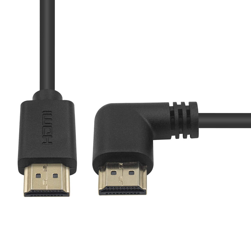 Poyiccot HDMI 2.0 Male to Male Cable 90 Degree, 2 Feet / 60cm Gold Plated High Speed HDMI Male to Male Left Angle Cable 60Hz, 4K 2K (M/M Left) - LeoForward Australia