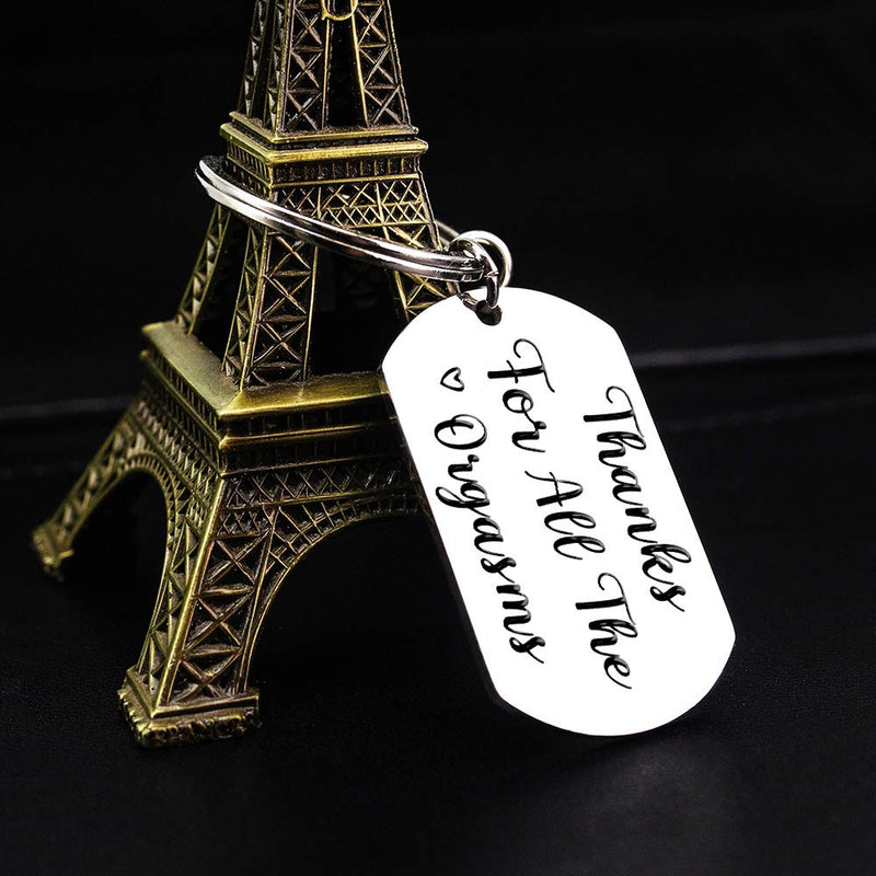  [AUSTRALIA] - Girlfriends Boyfriends Gifts Couples Keychain Funny Thanks for All The Orgasams Naughty Gift Idea Valentine's Day Christmas Husband Wife Boyfriend