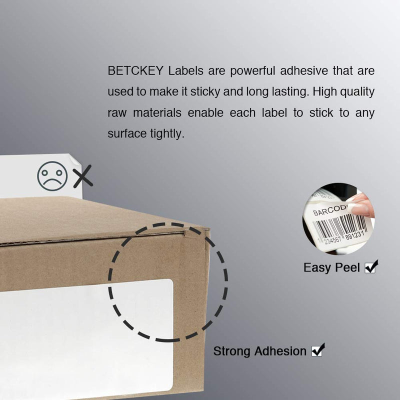 BETCKEY - 4" x 6" Blank Shipping Labels Compatible with Zebra & Rollo Label Printer(not for dymo 4XL),Premium Adhesive & Perforated[1 Rolls, 250 Labels] 01-rolls (250 Labels) - LeoForward Australia