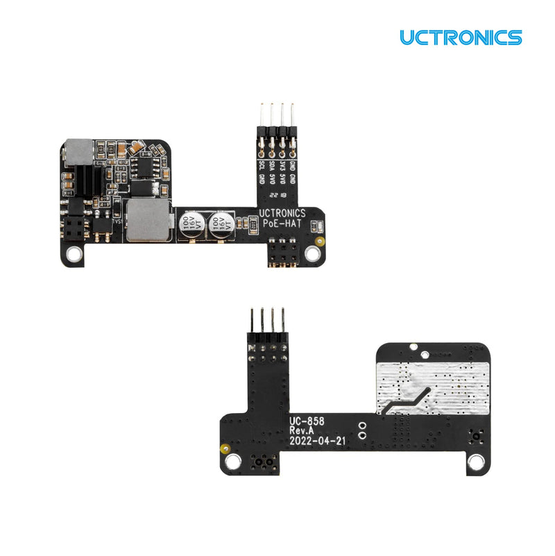  [AUSTRALIA] - UCTRONICS PoE HAT for Raspberry Pi 4B/3B+, Power Over Ethernet (PoE) Support 802.3af PoE Network Standard, Compatible with Pi 4B / 3B+