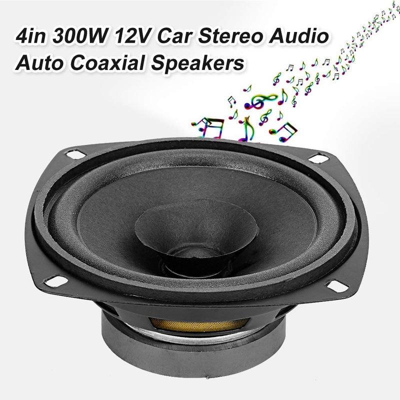 KIMISS 4in Car o, 300W 12V Car Stereo Music o HiFi Auto Coaxial Loudspeaker Speakers - LeoForward Australia
