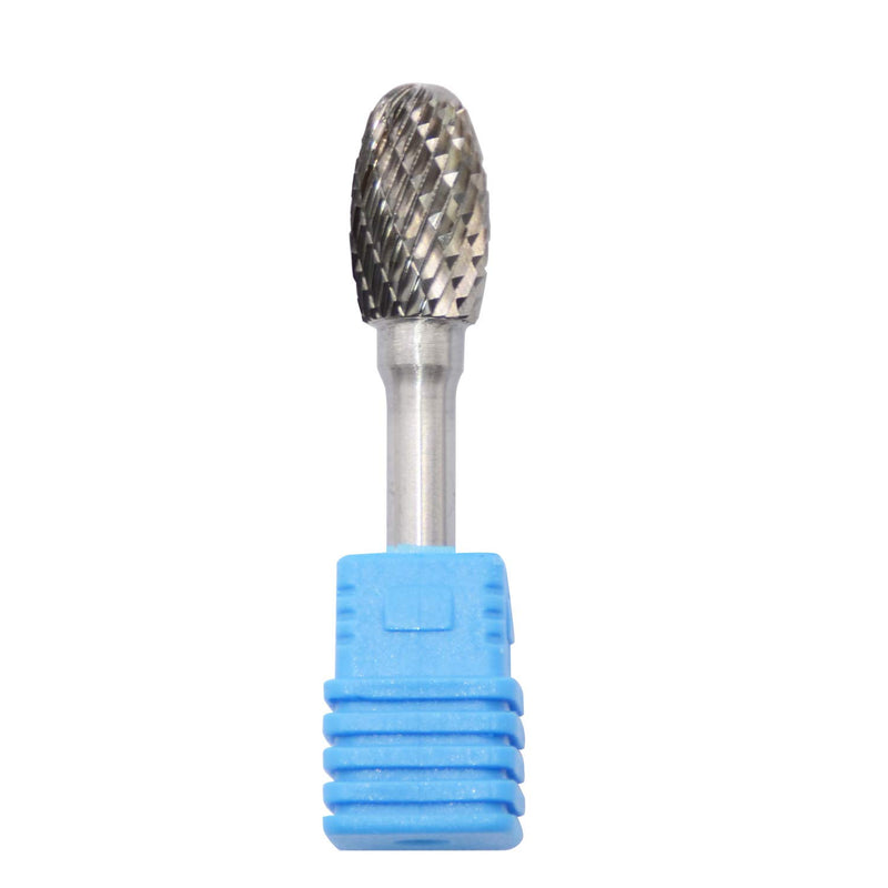 SE-5 Tungsten Carbide Burr Rotary File Oval Egg Shape Double Cut with 1/4''Shank for Die Grinder Drill Bit - LeoForward Australia