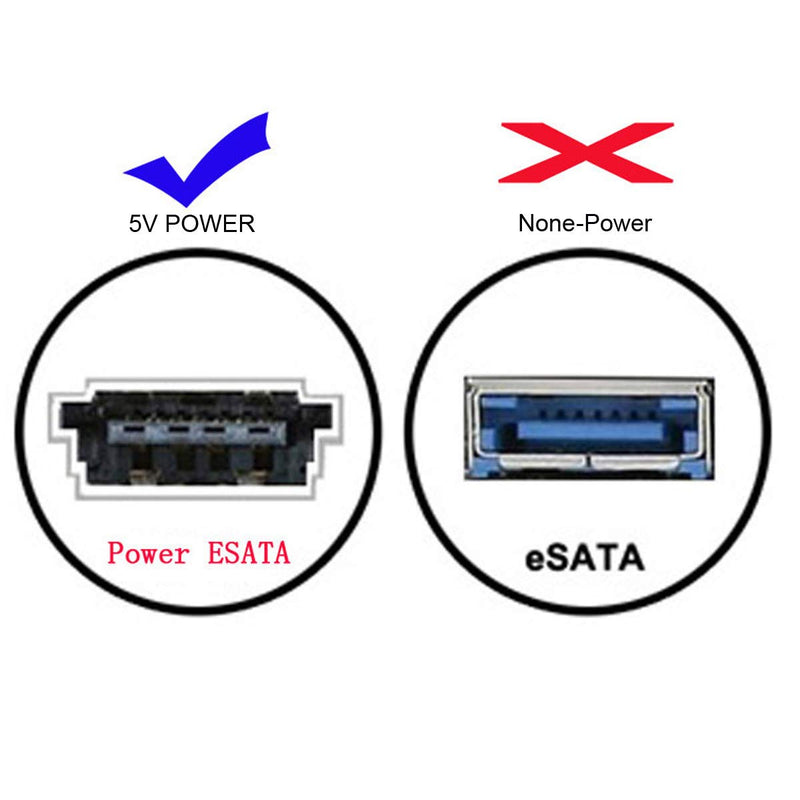  [AUSTRALIA] - Xiwai USB-C Type-C to Power Over eSATA DC5V Adapter USB3.0 to HDD/SSD/ODD eSATAp Converter
