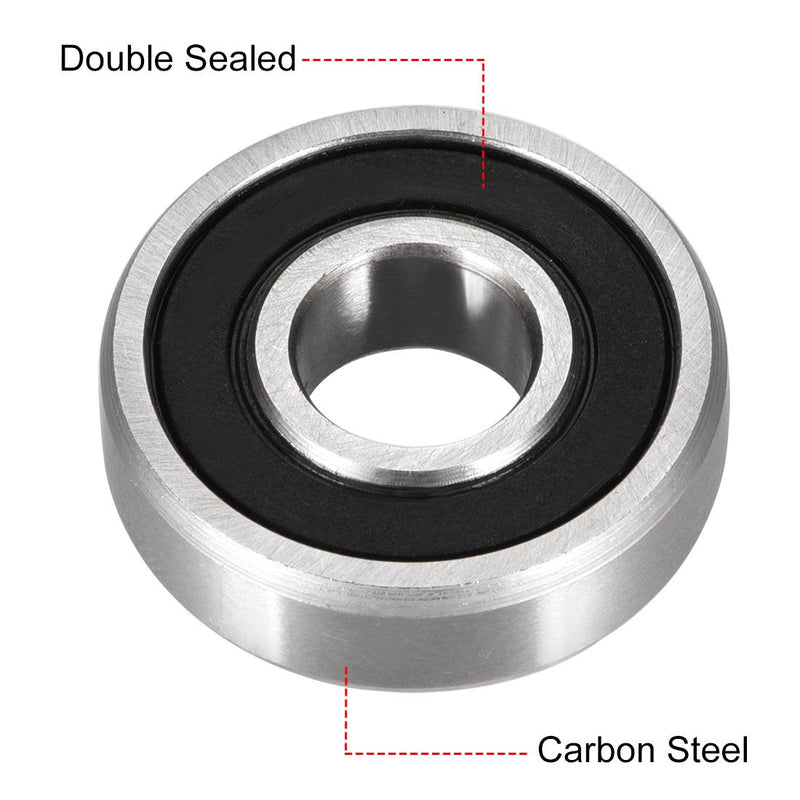  [AUSTRALIA] - uxcell 609-2RS Deep Groove Ball Bearing Double Sealed 180019, 9mm x 24mm x 7mm High Carbon Steel Z1 Bearings (Pack of 10) 9mmx24mmx7mm