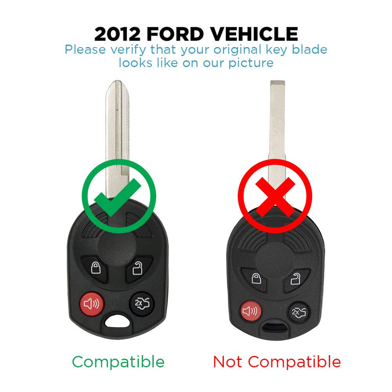 Keyless2Go Replacement for New Keyless Entry Remote Key Select Ford Escape Expedition Explorer Focus Fusion Lincoln Town Car and Other Vehicles That Use OUC6000022 164-R7040 (2 Pack) - LeoForward Australia