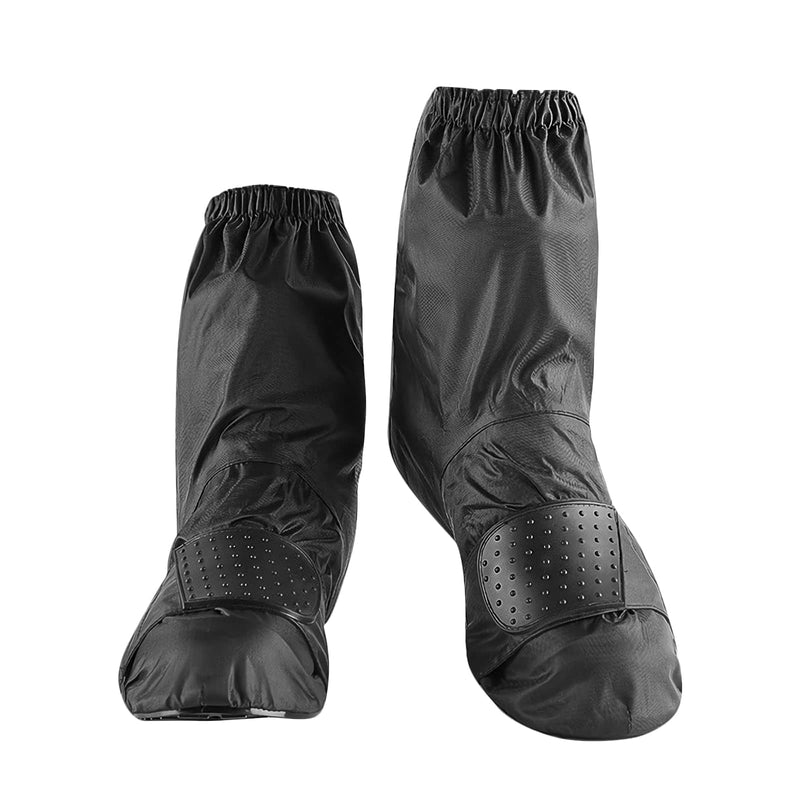  [AUSTRALIA] - 1 Pair Unisex Motorcycle Shoe Covers Waterproof Rain Snow Boots Covers Reusable Wear-Resistant Outdoor Shoe Covers High Tube Travel Overshoes Rain Gear Shoe Protective Covers Male Size 8.5-11