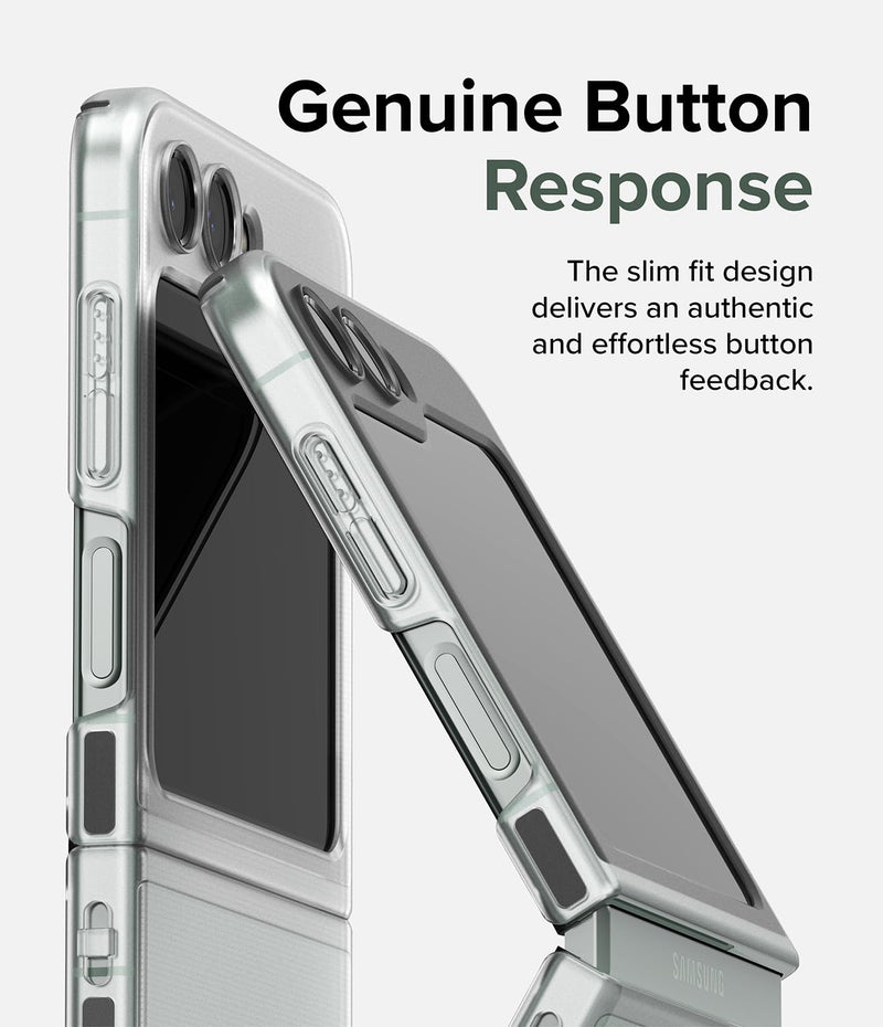  [AUSTRALIA] - Ringke Slim [Anti-Fingerprint Technology] Compatible with Samsung Galaxy Z Flip 5 Case for Women and Men, Smudge Proof Translucent Elegant 5G Cover with Lanyard Hole - Matte Clear