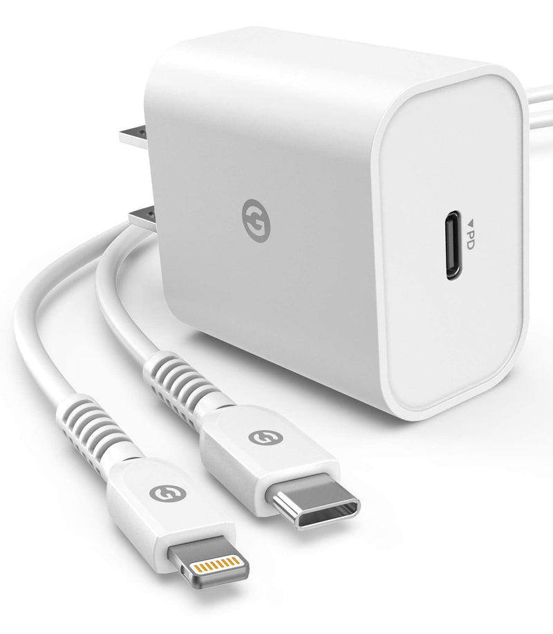  [AUSTRALIA] - Charger Compatible with iPhone 12/13 iPhone 14 - MFi Apple Certified USB-C to Lightning Cable with Fast Wall Plug (18W) Quick Charging Power Adapter iPhone XR/iPhone 11/12/13/14 Pro Max White