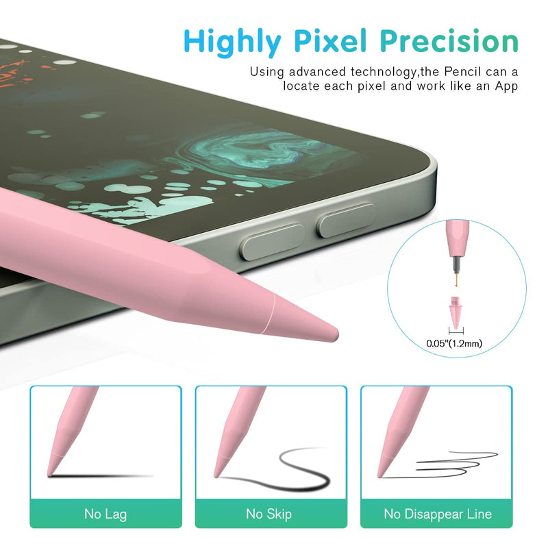  [AUSTRALIA] - Stylus Pencil for iPad 9th Generation, Active Pen with Palm Rejection Compatible with (2018-2020) Apple iPad 8th 7th 6th Gen/iPad Pro 11 & 12.9 inches/iPad Air 4th 3rd Gen/iPad Mini 5th Gen (Pink 01) Pink 01