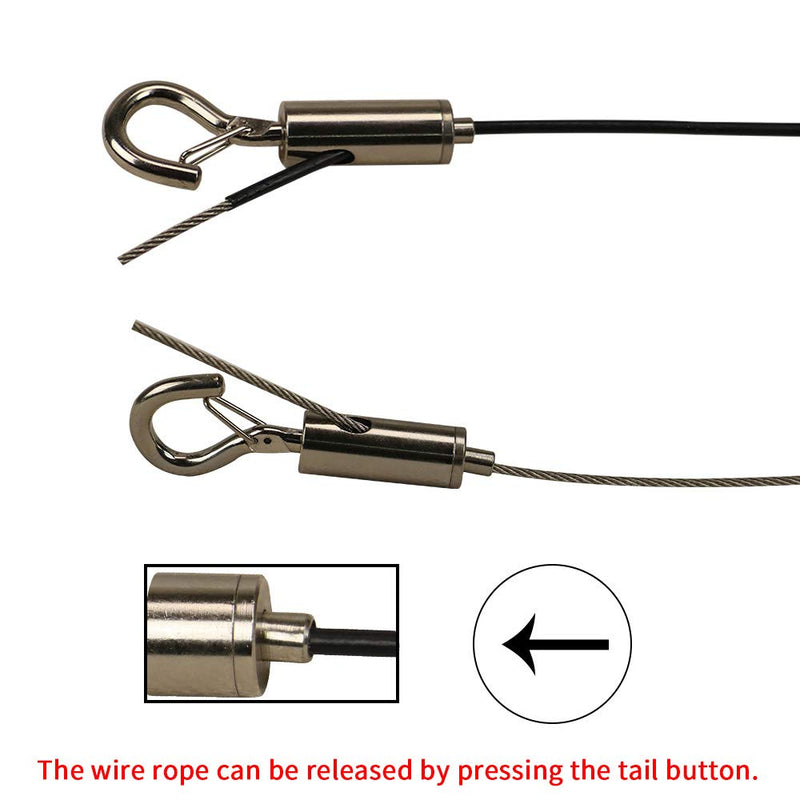  [AUSTRALIA] - YQL Portable Hook & Eye Turnbuckle Tension for 1/16-3/32 Galvanized /304/316 Stainless Steel Cable Guide Wire Rope light hanging Suspension Accessories Pack-6