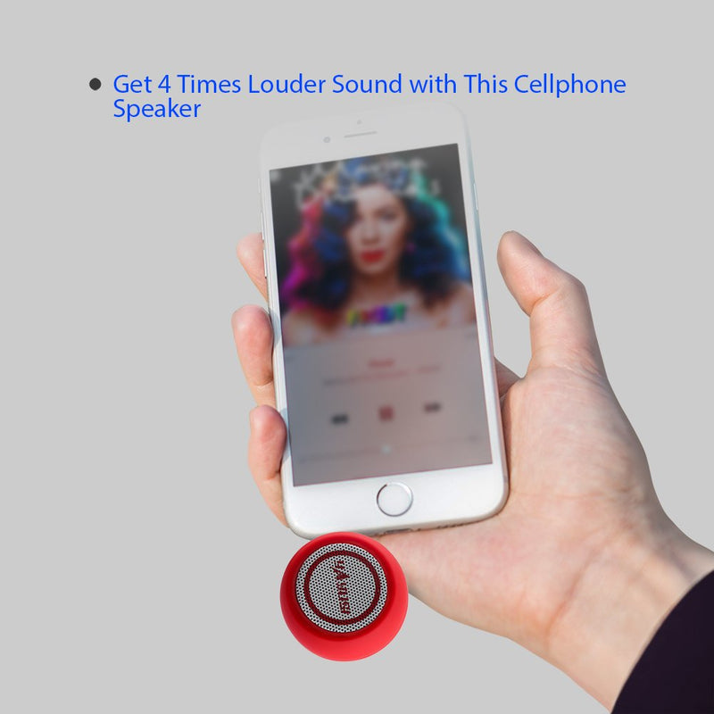  [AUSTRALIA] - Portable Mini Speaker for iPhone/iPad/iPod/Tablet, 3W Cellphone Speaker with 3.5mm Aux Input, Clear Loud Sound in Compact Golf Size Body (Passion Red)