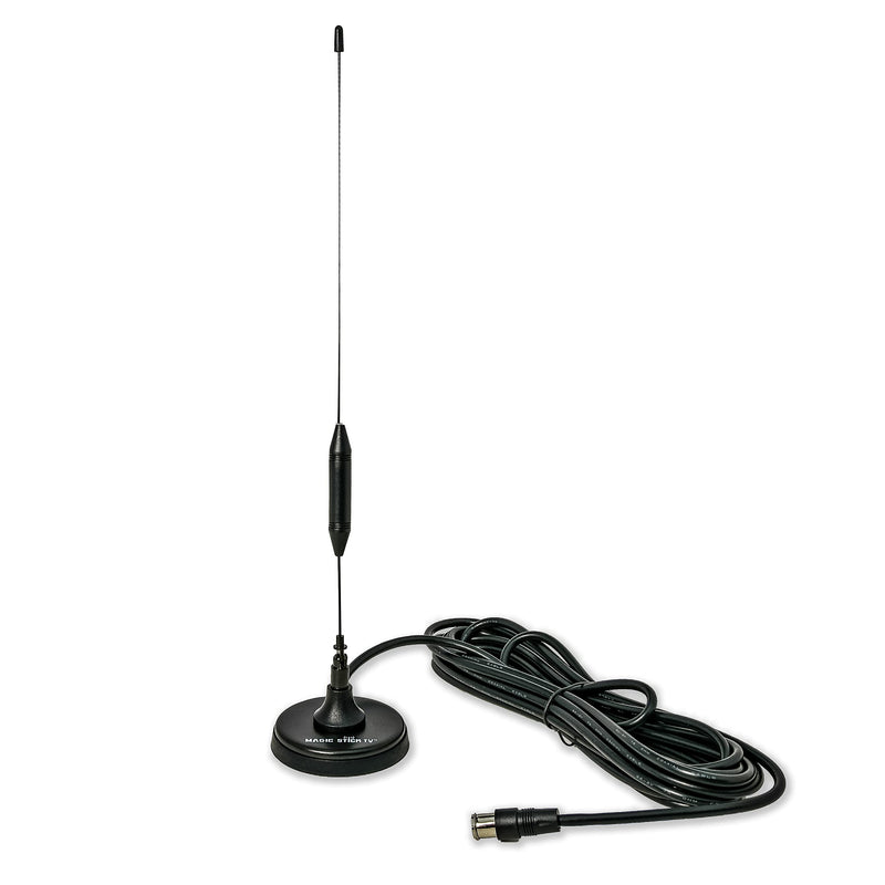  [AUSTRALIA] - Magic Stick TV Digital Adjustable Antenna MS-ANT80 - Super Magnetic Disc Mount Indoor Outdoor HDTV Antenna - Clear 1080p HD TV - 50 Mile Signal Range Fast Plug 16.5 ft Long Wire as Seen on Television Black Ultra Thin