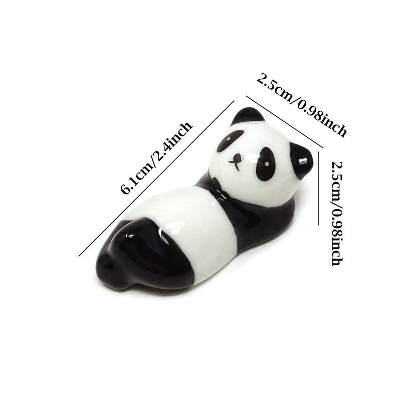  [AUSTRALIA] - Honbay 6PCS Cute Ceramic Panda Chopsticks Rest Rack Stand Holder for Chopsticks, Forks, Spoons, Knives, Paint Brushes