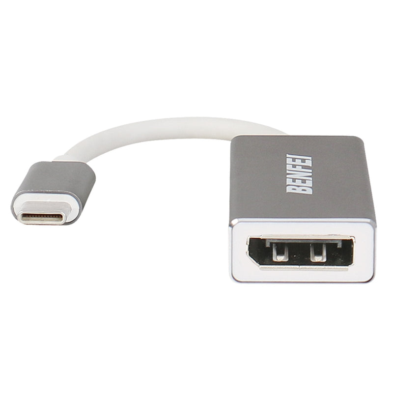  [AUSTRALIA] - USB-C (Thunderbolt 3) to DisplayPort 4K@60Hz Adapter, Benfei USB Type C to DisplayPort/Dp Male to Female Converter for MacBook Pro 2015/2016, ChromeBook Pixel Grey