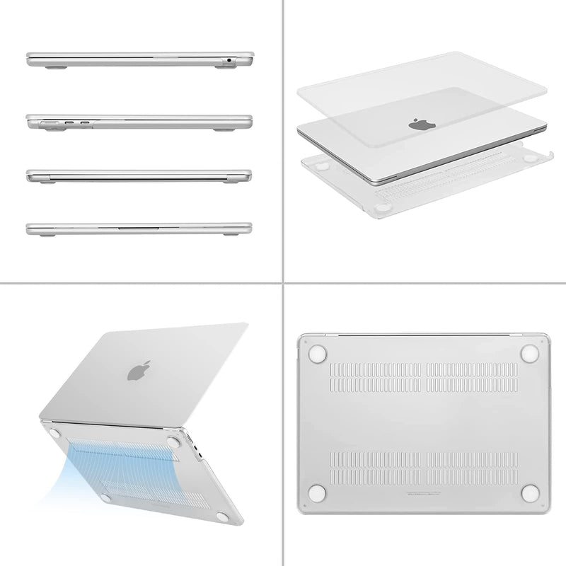  [AUSTRALIA] - MOSISO Compatible with MacBook Air 13.6 inch Case 2022 Release A2681 M2 Chip with Liquid Retina Display & Touch ID, Protective Plastic Hard Shell Case Cover, Frost