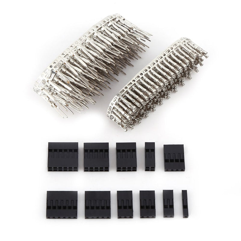  [AUSTRALIA] - 620pcs Connector Pin Housing Jumper Wire Cable Pin Header Connector Housing Kit Male Female Crimp Pins Adaptor Terminal