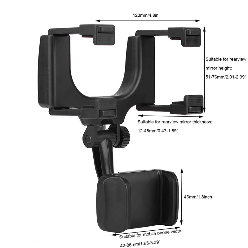  [AUSTRALIA] - Rearview Mirror Car Mount Grip Clip,Universal Car Rear View Mirror Mount Phone Holder Stand Replacement for iPhone Samsung HTC GPS Smartphone