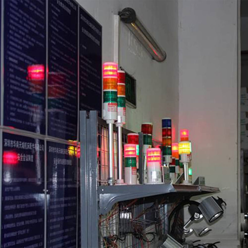  [AUSTRALIA] - Othmro 1Pcs 24V 3W 2Level Warning Light, Industrial Signal Light Tower Lamp, Column LED Alarm Round Tower Light, Indicator Continuous Light, Indicator Lamp Beacon Flashing Light Red Green 2 Level (no Buzzer)