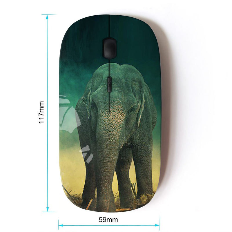 KOOLmouse [ Optical 2.4G Wireless Mouse ] [ Elephant Teal Trunk Vintage Cute Retro ] - LeoForward Australia