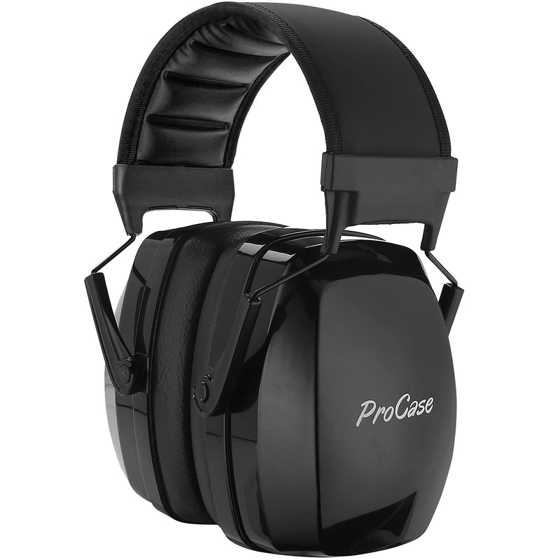  [AUSTRALIA] - ProCase Noise Reduction Safety Ear Muffs, NRR 35dB Noise Concelling Ear Protection Headphones Black