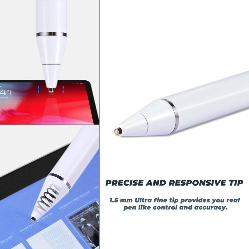 Stylus for Smsung Galaxy S20, S20+ Pencil, EVACH Rechargeable Digital Pencil with 1.5mm Ultra Fine Tip Stylus Pen for Smsung Galaxy S20, S20+, White - LeoForward Australia