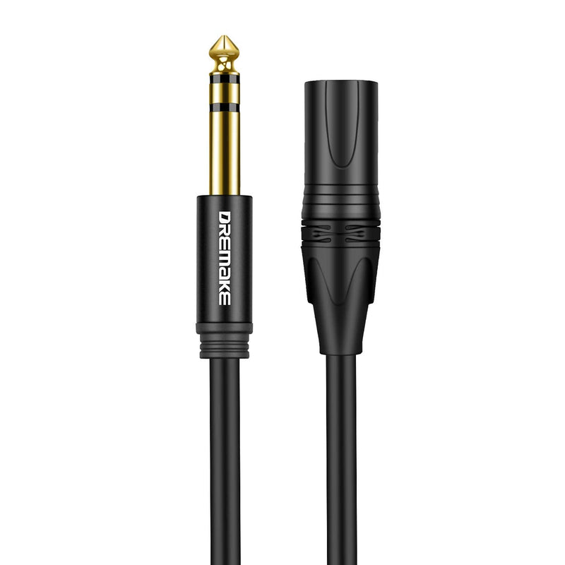  [AUSTRALIA] - DREMAKE 40 Foot TRS Stereo 6.35mm 1/4 Inch to XLR Balanced Mic Cable Male to Male Audio Patch Cord for Speakers, Amplifier 40FT/12M