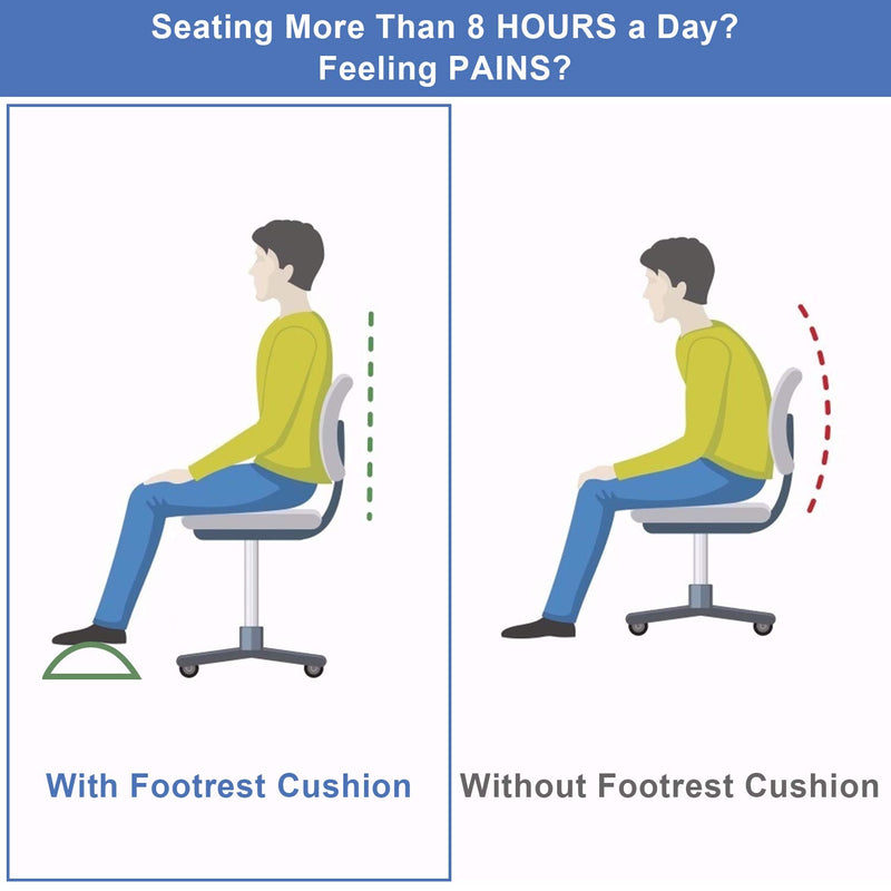 ComforTime Under Desk Footrest – Premium Foot Stool for Office, Work from Home, Travelling – Foot Stool for Desk at Work – Relief Body Pressure and Improve Posture – Removable Washable 3D Mesh Cover - LeoForward Australia
